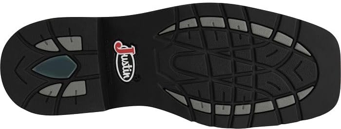 Justin Driller 11" Square Steel Toe Men's Boot, Durable Leather, Slip-Resistant, Comfort Cushioned Insole for Work Safety - Image 6