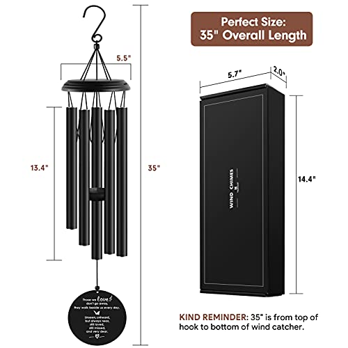 Yountasy Sympathy Wind Chimes, Memorial Wind Chimes For Loss Of Loved One Prime, Windchimes In Memory Of A Loved One, Loss Of Father Mother Bereavement/Sympathy/Memorial Gifts For Remembrance, 35In #TOP5