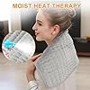 Deepsoon Heating Pad,Electric Heating Pads for Back,Neck,Moist Heating Pad for Abdomen Shoulder Knee Legs,Dry/Moist Heat&Auto Shut Off,Mother's Day Birthday for Men and Women,Light Gray,24x12 Inch #3