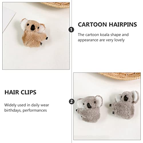 6 Unidades Clipe Lateral De Coala Pêlo De Animal Grampos De Cabelo Bonitos Segure o Grampo De Cabelo