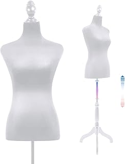 Mannequin Body Female,Dress Form Sewing Mannequin Torso with Stand 50-63 inch Portable Adjustable Mannequin for Clothes Di...