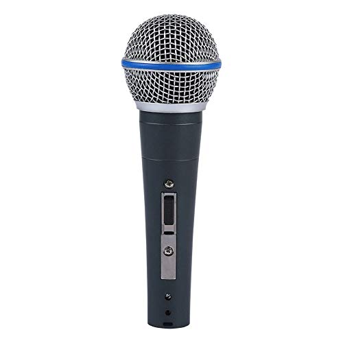 Akozon , Dynamic Ktv Microphone 6.5mm Jack Stressed Out Hand Held Microphone for Domestic Birthday Party Karaoke Speaker Device