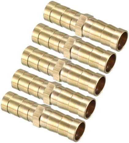1pcs Brass 2 Way Reducing Straight Hose Barb Barbed Pipe Fitting Reducer Copper Coupler Connector Adapter for Air Fuel Gas Water - 13