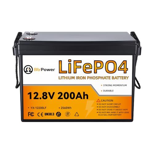 Image of 12 V 200 Ah Lithium LiFe PO4 Deep Cycle B attery,100A BMS | 4000+ Cycles,Perfect for RV, Home Storage,Marine,Solar Power System and Outdoor Camping.