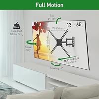 Barkan TV Wandhalterung, 13-65 Zoll Schwenkbar/Neigbar TV Halterung, hält bis 36Kg, OLED Fernseher Halterung, Max. VESA 400x400 – Ansicht 2