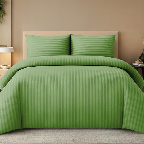Pamposh Raddoppiare Copripiumino Set - Premium Satinata Seta Reversibile Copripiumino Raddoppiare - Lussuoso Albergo Qualità Raddoppiare Biancheria Da Letto Set Con Cerniera Chiusura