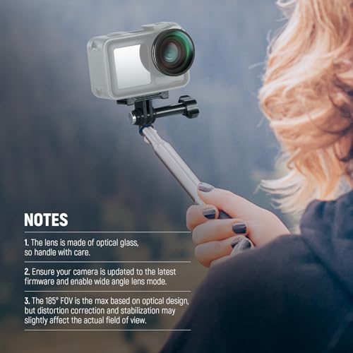 Image of NEEWER OSMO Action FOV Boost Lens, 185 FOV Wide Angle Lens Compatible with DJI OSMO Action 4 /5 Pro Accessories, Threaded Attachment Coated Action Camera Lens, FL-B30