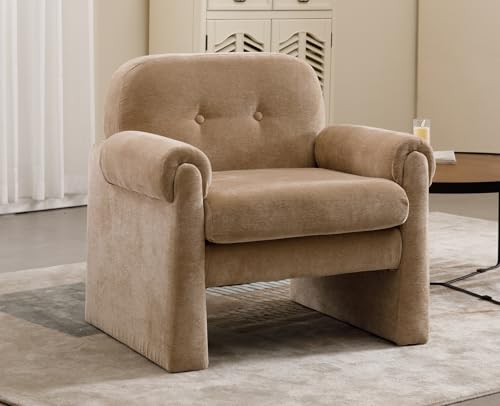 DAYALANE Sessel Ohrensessel mit geschwungenen Armlehnen, Loungesessel mit breitem Sitz aus Chenille, Polstersessel Akzentstuhl Clubsessel Fernsehsessel für Wohnzimmer/Schlafzimmer/Leseecken, Khaki DAYALANE Sessel Ohrensessel mit geschwungenen Armlehnen, Loungesessel mit breitem Sitz aus Chenille, Polstersessel Akzentstuhl Clubsessel Fernsehsessel für Wohnzimmer/Schlafzimmer/Leseecken, Khaki