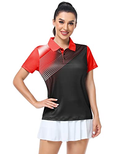 Igeekwell Footjoy Golf Shirts Women Collared Polo Lightweight Wrinkle Free Flower Printed Polos Golf Outfits #TOP4
