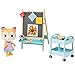 Sunny Days Entertainment Honey Bee Acres Paint & Color Art Fun â€“ 13 Piece Dollhouse Playset with Exclusive Fox Figure | Pretend Play Toys for Kids