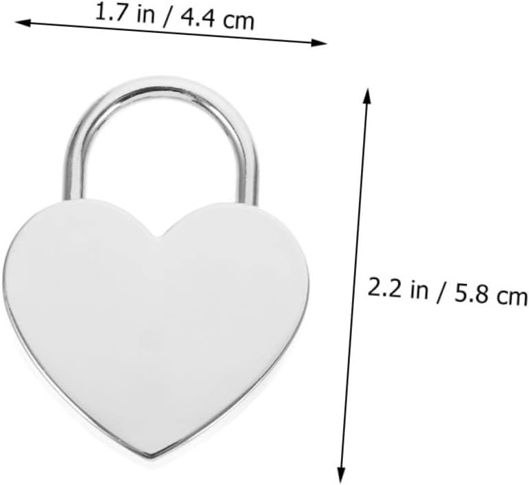 Balacoo Heart Shaped Padlock Set 2pcs Love Heart Locks Keys Small Luggage Locks for Travel Diary Key Office Decor