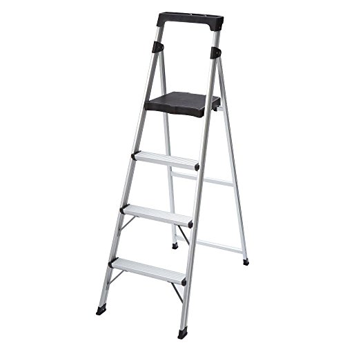 4-Step Ultra-Light Aluminum Step Stool Ladder with 225 lb. Load Capacity