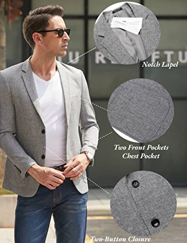 Coofandy Men's Sport Coat Blazer Premium Office Casual Business Suit Jacket Navy Blue #TOP4