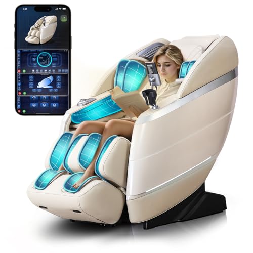RelaxRelife 4D Full Body Massage Chair with Flexible 166° Track,