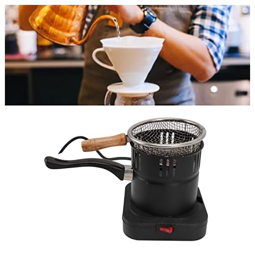 Accionadores de Carvão, Queimador de Carvão Elétrico, Queimador de Carvão Com Alça, Mini Fogão Preto, ótimo para narguilé, Cachimbo de água, Carvão de Coco, chá, café e Acampamento