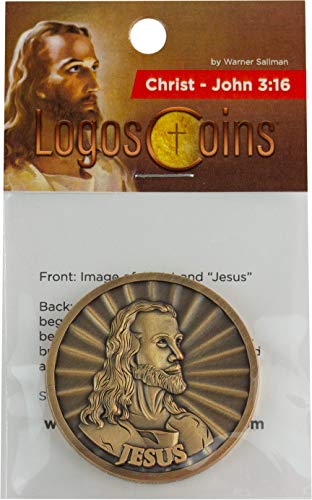 Jesus Coin, Head Of Christ By Warner Sallman Challenge Coin, Kjv Bible Verse Prayer Token, Antique Gold Plated Catholic And Christian Religious Jesus Picture Coin #TOP3