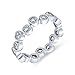 Produktbild Blase Kreis Geometrische Zick Zack Kub Zirkonia Lünette Band Cz Ewigkeit Ring Für Frauen 925 Sterling Silber