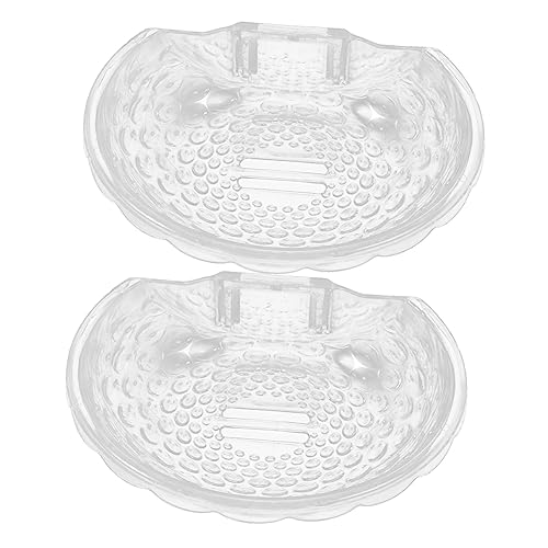 FONDOTIN Portasapone Da Parete Autoadesivo Trasparente in Plastica, Vassoio Drenante Senza Foratura Per Bagno, Confezione Da 2 Pezzi, Facile Installazione e Uso Per Ambienti Domestici