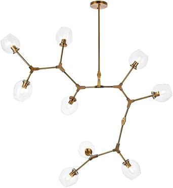Elegant Lighting Indoor Modern Home Decorative Bright Cavoli 9 Lights Brass Chandelier