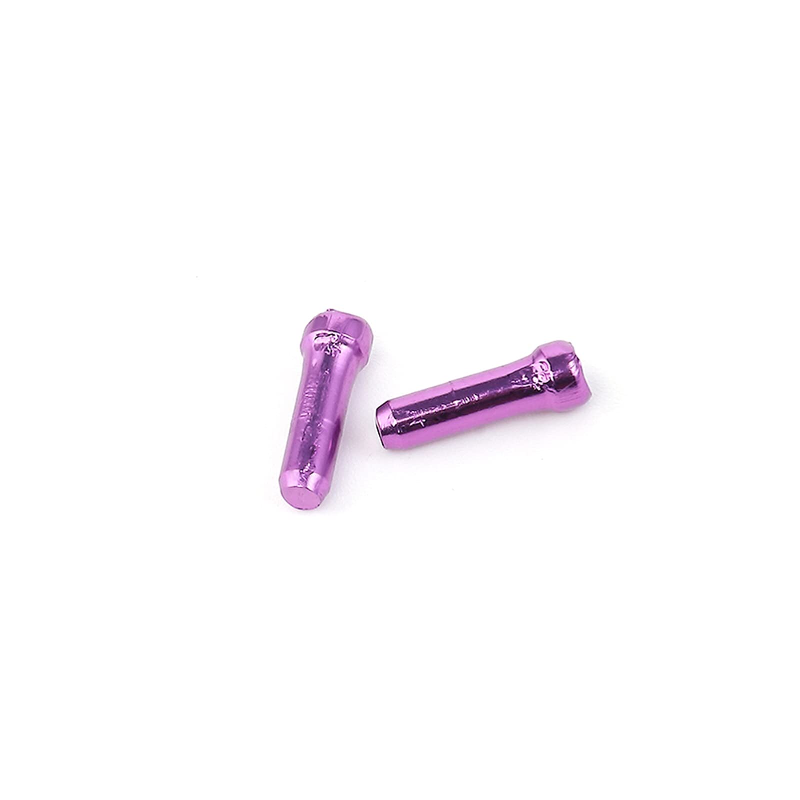 KEXYOAN Bike Cable End Caps 50 pcs/lot Bicycle Derailleur Shift Wire Ferrules Brake Inner Tips Crimps Aluminum Alloy(Purple)