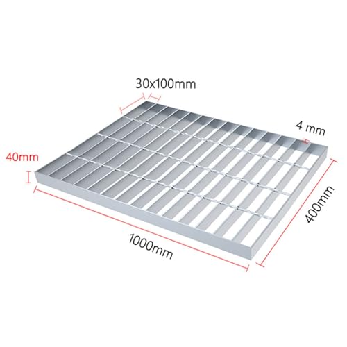 Grille de vidange extérieure en acier galvanisé robuste pour l'évacuation des eaux de cour - 3
