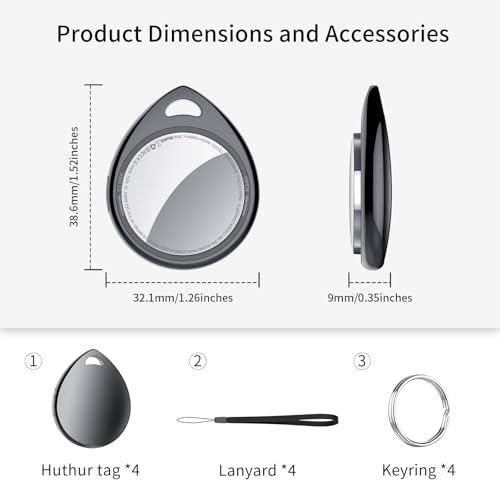 QCOQ Air Tracker Tags (4-Pack) – Bluetooth Item Finder for Apple Find My — view 9