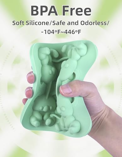 Molde de silicona para cubitos de hielo forma koala 2 piezas miniatura 4