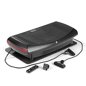 Plateforme vibrante 4D | 60 Niveaux d&rsquo;intensité & 4 Modes de Vibration | Design incurvé avec éclairage LED | avec Commande Bracelet, Bandes d&rsquo;expansion et Connexion sans Fil