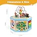 Wooden Activity Cube 9-in-1 Montessori Toys for 1+ Year Old Boys Girls Educational Learning Toys for Toddlers Age 1-2 One Year Old First Birthday Gift Bead Maze Magnetic Trains Track Shape Sorter