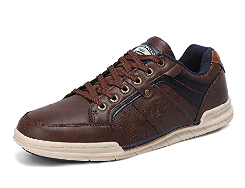 Image of ARRIGO BELLO Mens Casual Shoes Fashion Sneakers Breathable Comfort Classic Lace-Up Low Top Walking Shoes