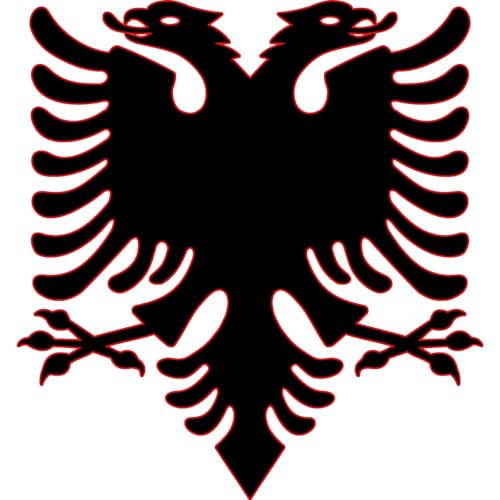 CafePress Albanian Eagle Square Sticker 3 X 3 Square Bumper Sticker Car Decal