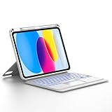 【ANGLE DE VUE CONFORTABLE】L'étui clavier pour iPad 10/11ème génération propose plusieurs angles de vision horizontaux différents, qui peuvent être facilement ajustés à l'angle de vue le plus confortable. Que vous lisiez, travailliez ou regardiez des vidéos, vous pouvez trouver l'angle parfait.