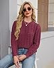 Quatrefox Jumpers Sweaters Women Fall Winter Jumper Long Sleeve Knitted Pullover Ladies Crew Neck Wavy Knit Tops Casual Loose Fit Knitwear Sweaters (Wine Red, XXL) #4