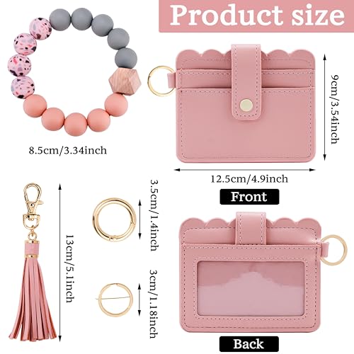 Image of Wristlet Wallet for Women with Keychain - RFID Card Holder Small Wallet Wristlet with Key Ring