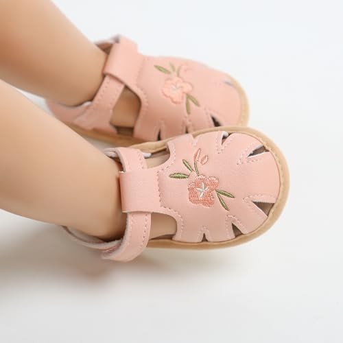 Image of Infant Baby Girls Boys Summer Sandals Premium Unisex Non Slip Rubber Soft Sole Breathable Toddler First Walker Outdoor Beach Shoes