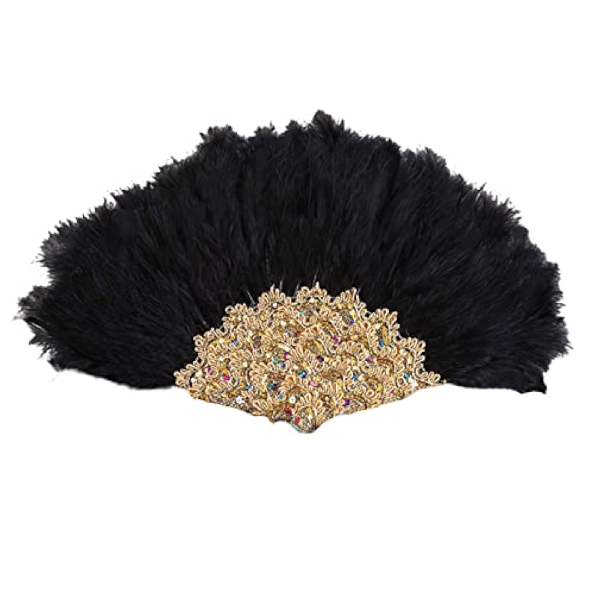 Wedding Bride Feather Handheld Fan for Dancing