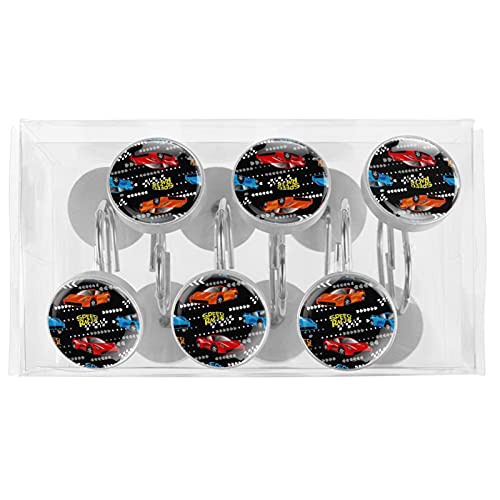 Crochets pour rideau de douche en acier inoxydable durable Lot de 12 - 6