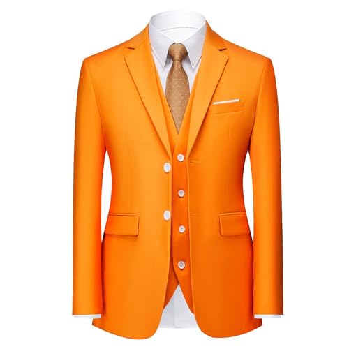 Veste costume légère homme grande taille 4TG orange slim