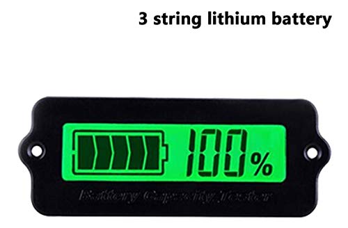 Medidor Bateria Voltímetro Percentual Carga Capacidade 12v 24v 36v 48v Bicicleta patinete elétrica m