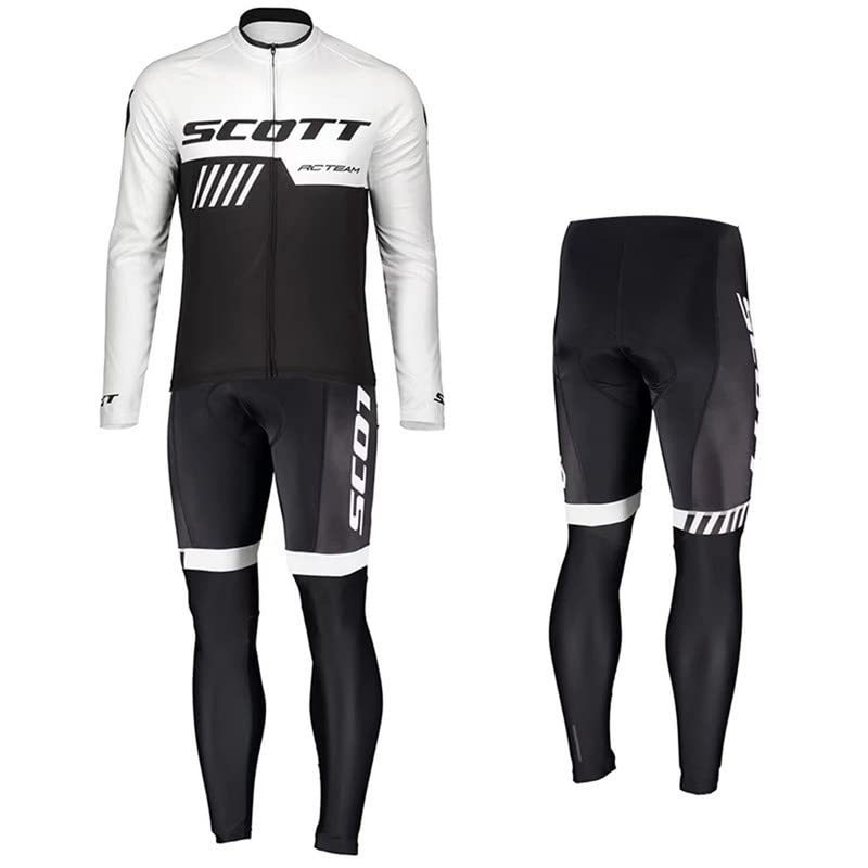 Vêtements de vélo contre le vent ensemble manches longues noir col montant L