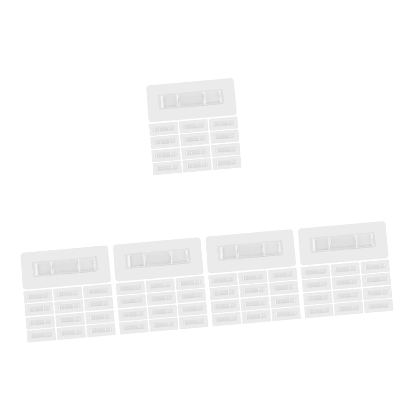 Cabilock 100piezas Ganchos Adhesivos Transparentes Para Pared Soporte De Estante Autoadhesivo Para Baño y Instalación