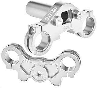 Aluminum 7075 Triple Clamp Set for LOSI 1:4 Promoto-MX Motorcycle Dirt Bike RTR LOS06000 LOS06002 Upgrades - Silver