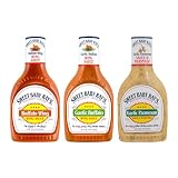 Sweet Baby Ray's Gourmet Sauce & Marinade Bundle 1 Buffalo Wing Sauce, 1 Garlic Parmesan Sauce, 1 Garlic Buffalo Wing Sauce. 3 ct. (Variety Pack)