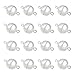 NBEADS 50 Sets Silver Brass Magnetic Clasps, Round Ball Magnetic Beads Clasp for Bracelet Necklace Jewelry Making Findings