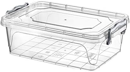 Muddy Hands Heavy Duty Clear Plastic Storage Box with Lid Clip Locking Stackable Container (4.5 Litre)