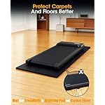 Treadmill Walking Pad Mat for Carpet, for Hardwood Floors, 68"x24", Mat for Under Treadmill/Walking pad/Bike on Carpet, 1/4" Thick Exercise Equipment Mat, No Slip, Noise Shock Absorption - Image 4