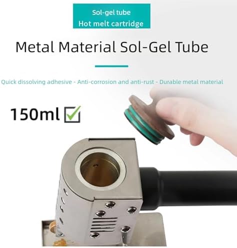 150mL Dual-Side Hot Melt Glue Roller Dispenser, 150W Adjustable 50-300°C, Perfect for Leather, Packaging, Crafts & Industrial Use, Temperature Lock Feature