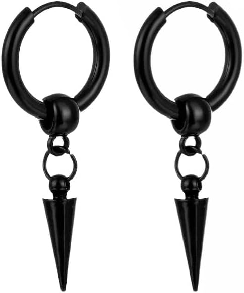 VIENKorean Jewelry Hip Hop Kpop Drop Bullet Pendant Dangle Earrings Stainless Steel Drops & Danglers