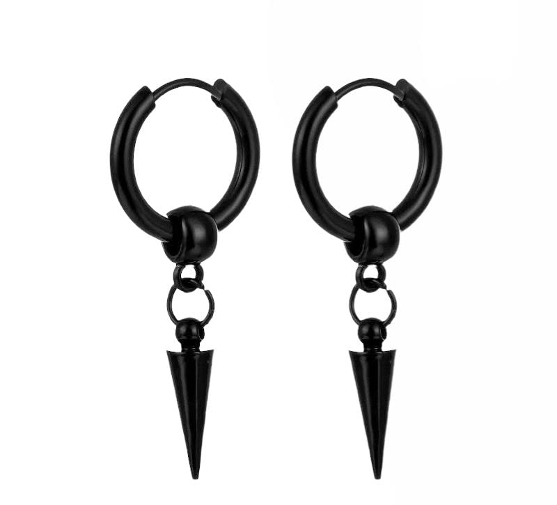 VIENKorean Jewelry Hip Hop Kpop Drop Bullet Pendant Dangle Earrings Stainless Steel Drops & Danglers