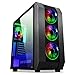 SPIRIT OF GAMER – ROGUE VI - Boitier PC Gamer ATX / mATX / ITX – Façade et Paroi en Verre Trempé – 4 Ventilateurs LED RGB Adressable 120mm – Compatible AURA / MSI MYSTIC / ASROCK 3Pin